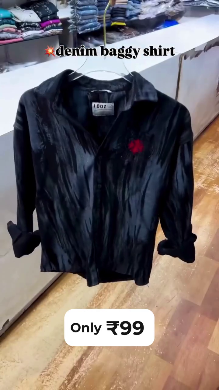 🖤⚡ Premium Men's Black & Grey Abstract Brush Print Baggy Denim Style Shirt | Oversized Casual Streetwear Full Sleeve Shirt | Trendy Urban Fashion ⚡🖤